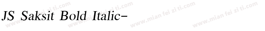 JS Saksit Bold Italic字体转换